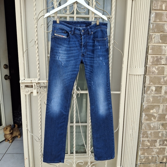 Diesel Industry Safado-R Regular Slim Straight Distressed Denim Jeans W29 L32 - Picture 3 of 16